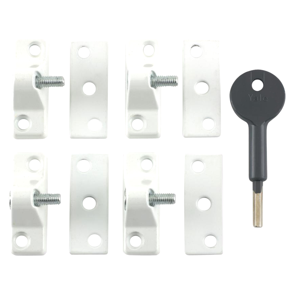 YALE 8K118 Casement Window Lock - 4 Pack - WH 4 Locks + 1 Key Visi