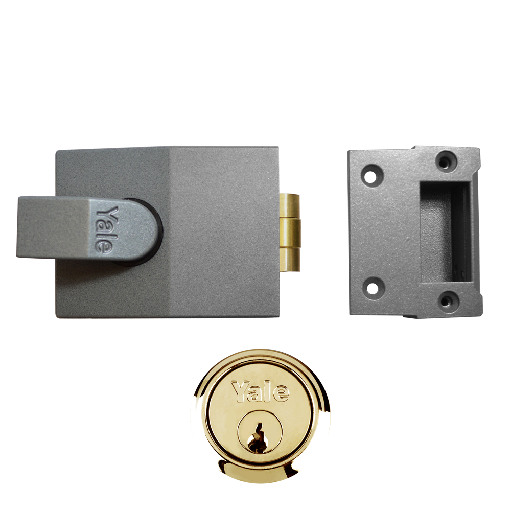 YALE 81 Rollerbolt Nightlatch - 60mm DMG with PB Cylinder Boxed