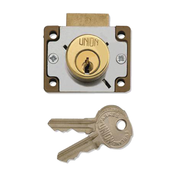 UNION 4148 Cylinder Springbolt Cupboard / Till Lock - 44mm PL KD Bagged