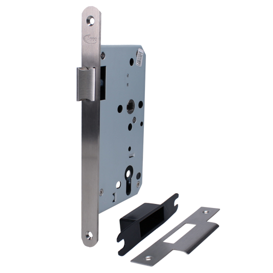 ASEC DIN Standard Mortice Latch - 60mm SS Radius Boxed