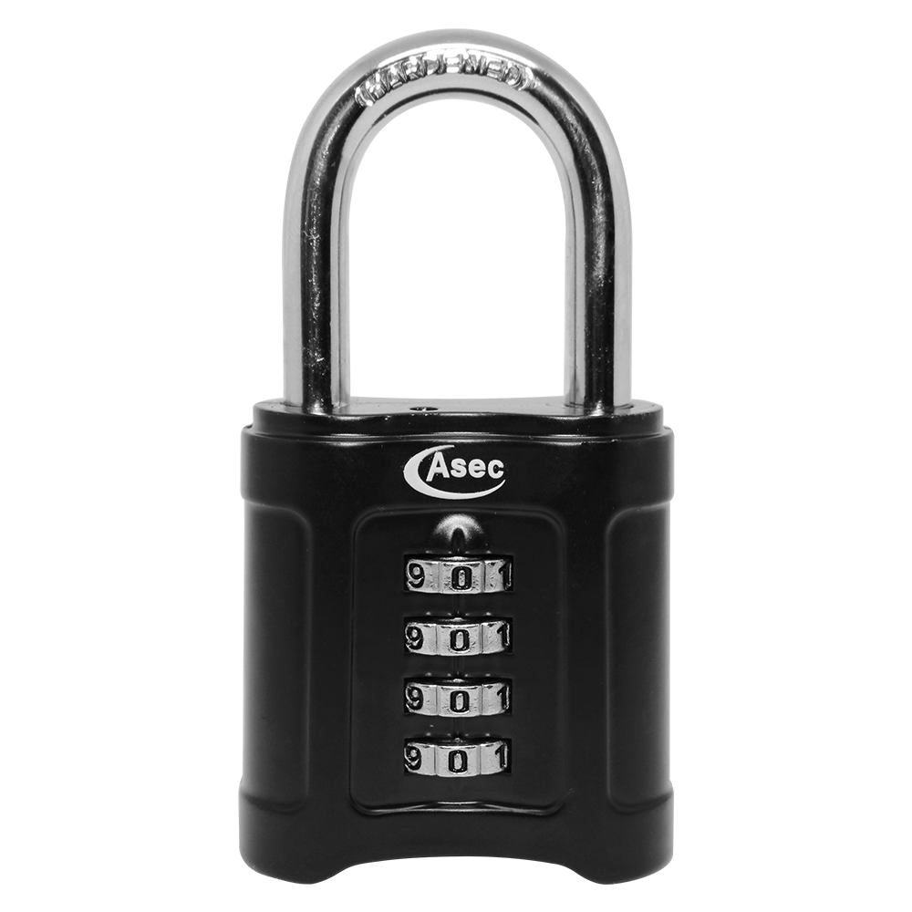 ASEC Open Shackle Combination Padlock - 55mm 4-Digit Open Shackle