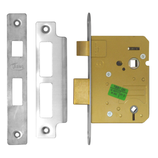 ASEC Mortice Bathroom Lock - 76mm SS Bagged