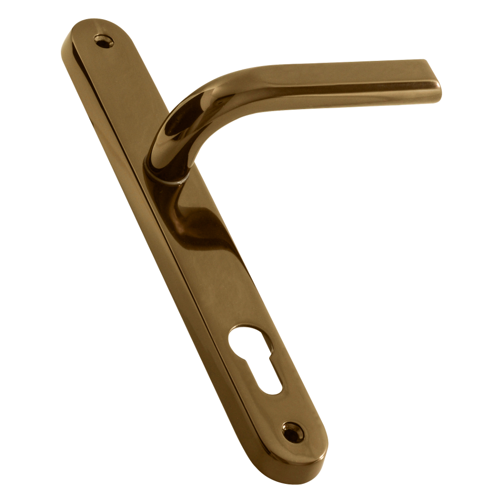 ASEC 85 Lever/Lever UPVC Furniture - 242mm Backplate - Gold
