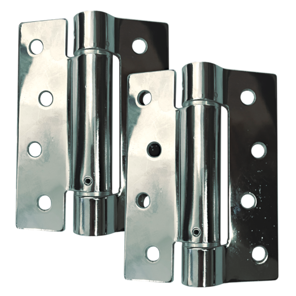 ASEC Spring Hinge - Pair - Chrome Polished (Pair)