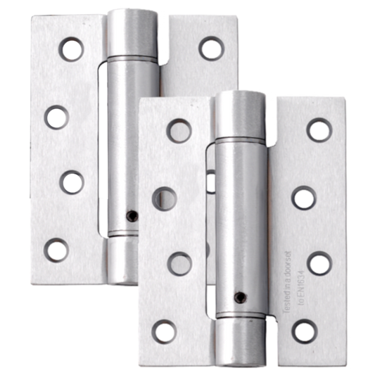 ASEC Spring Hinge - Pair - Satin Chrome (Pair)