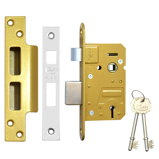 ASEC 5 Lever Sashlock - 64mm SS KD Visi