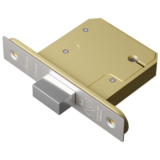 ASEC BS 5 Lever British Standard Deadlock - 76mm SS KD Boxed
