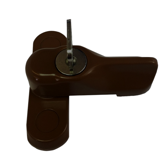ASEC Locking Sash Stopper for Timber & GRP Doors / Windows - Brown