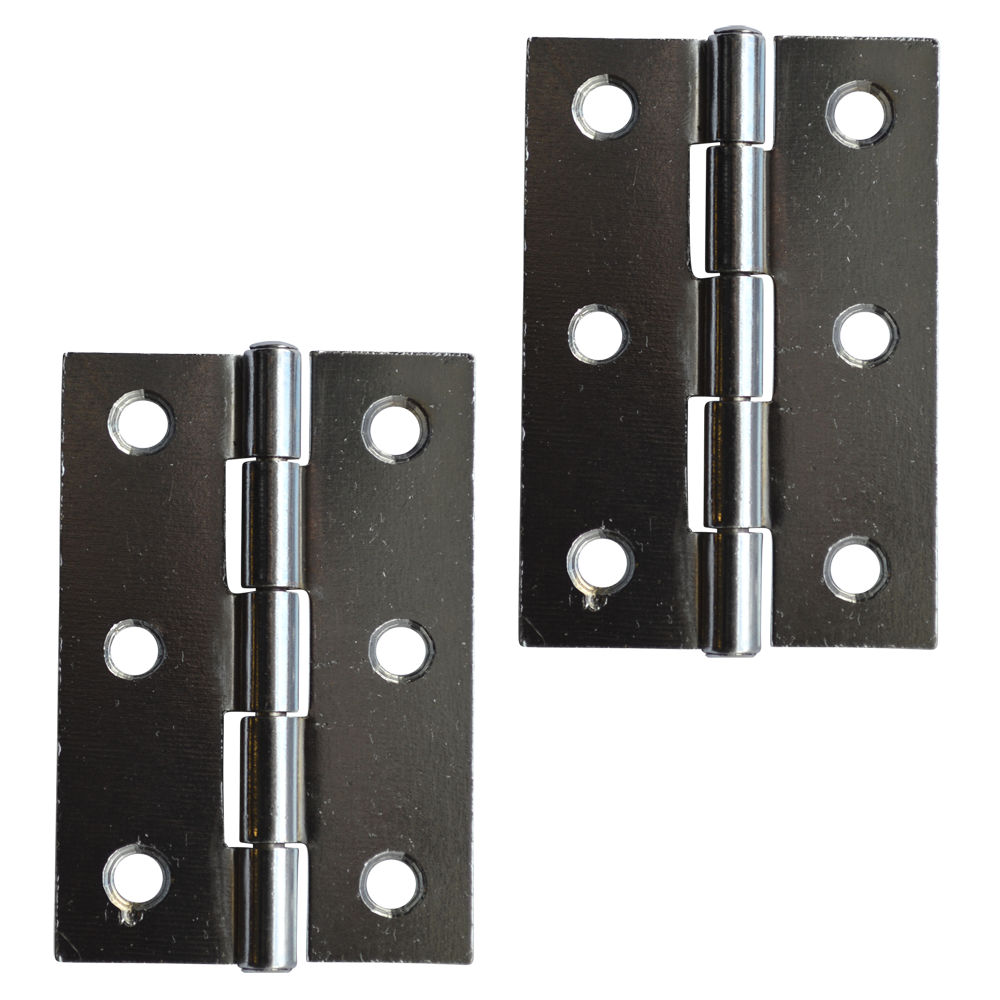 ASEC Steel Butt Hinges - 75mm Polished Chrome