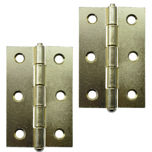 ASEC 75mm Loose Pin Butt Hinges - Electro Brass
