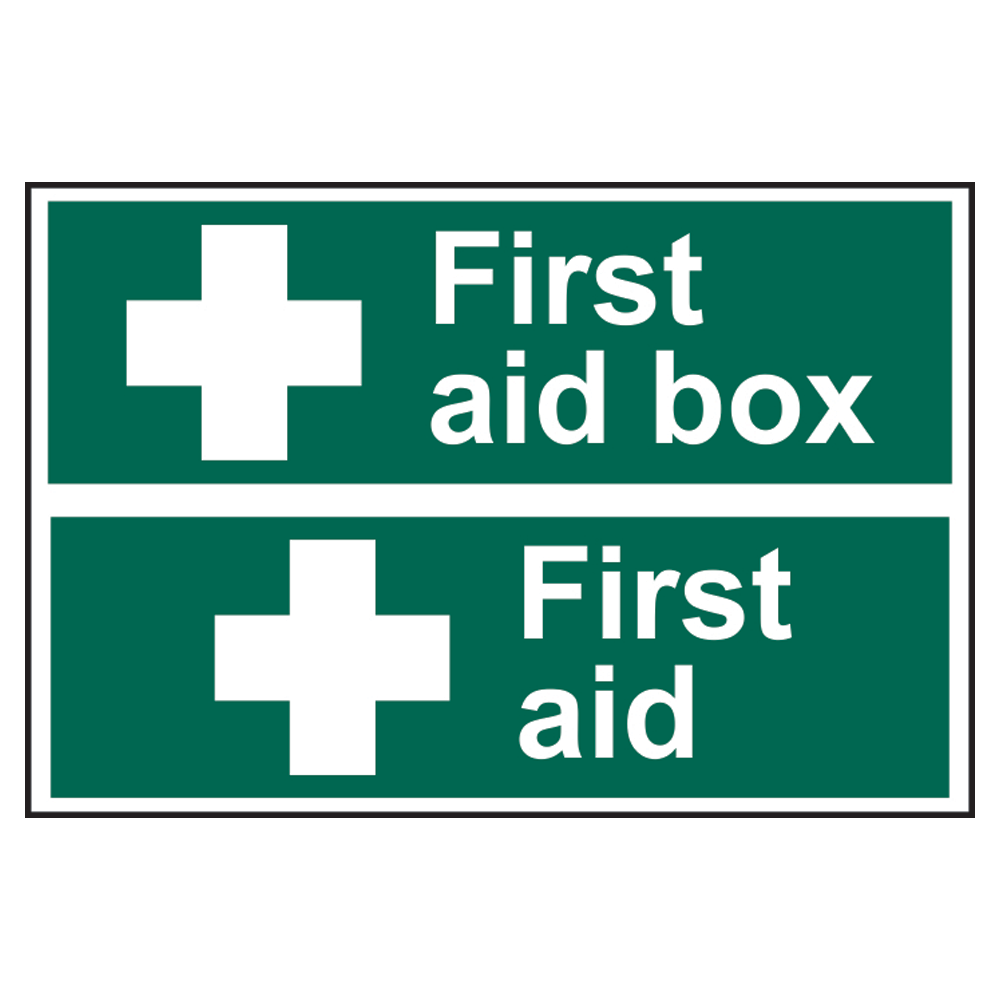 ASEC First Aid Box Sign 300mm x 200mm - 300mm x 200mm