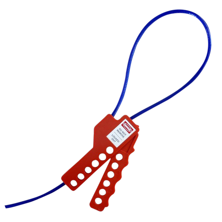 ASEC Multi-Purpose Cable Lockout Hasp - 2.5m Nylon Coated Steel
