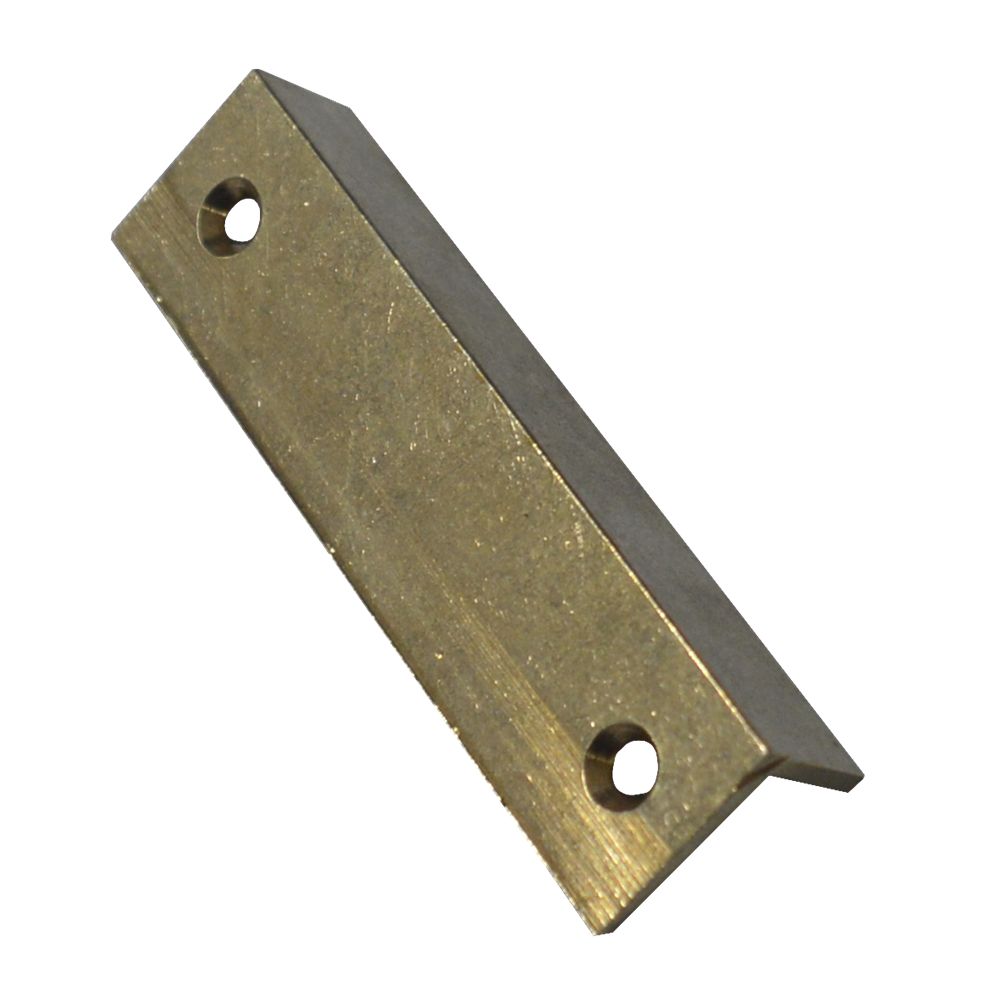 ASEC Cupboard Lock Angled Strike Plate - Satin Brass