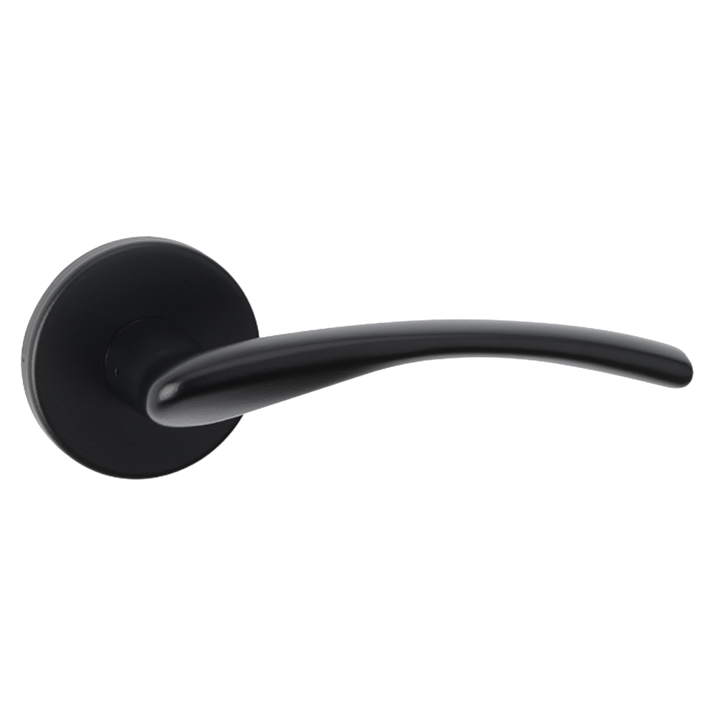 ASEC URBAN Madison Lever on Round Rose Door Furniture Ebony - Black (Boxed)