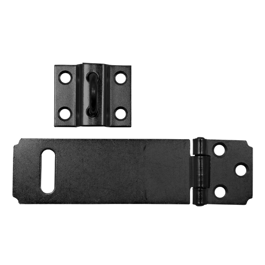 ASEC Safety Hasp & Staple - Black - 115mm