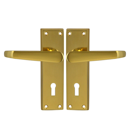 ASEC Victorian Plate Mounted Lever Furniture - PB Lever lock Boxed