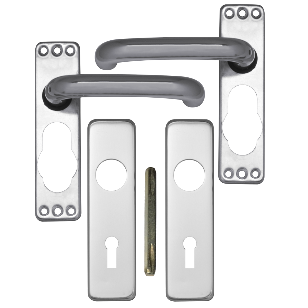 ASEC Plate Mounted Aluminium Lever Furniture - SAA Lever Lock