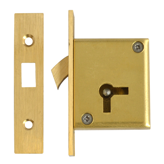 ASEC 85 4 Lever Mortice Cupboard Hooklock - 64mm SB KD LH Visi