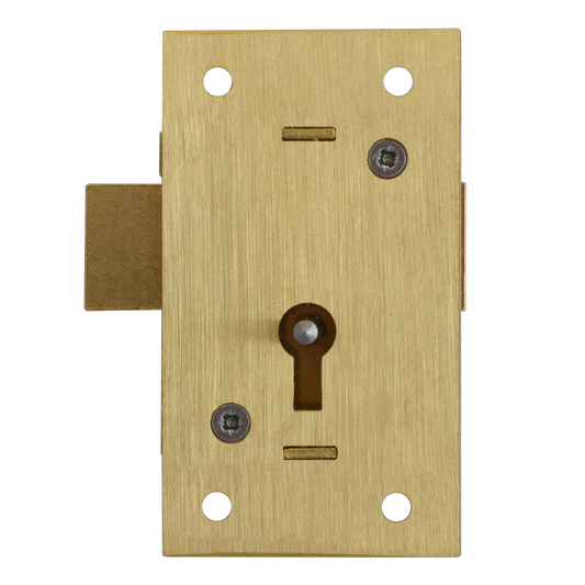ASEC 36 2 Lever Straight Cupboard Lock - 64mm SB KD Visi