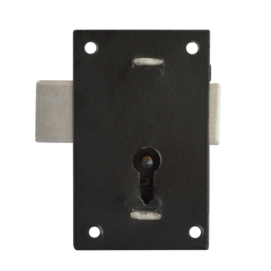 ASEC 150 1 Lever Straight Cupboard Lock - 57mm BLK KA Visi
