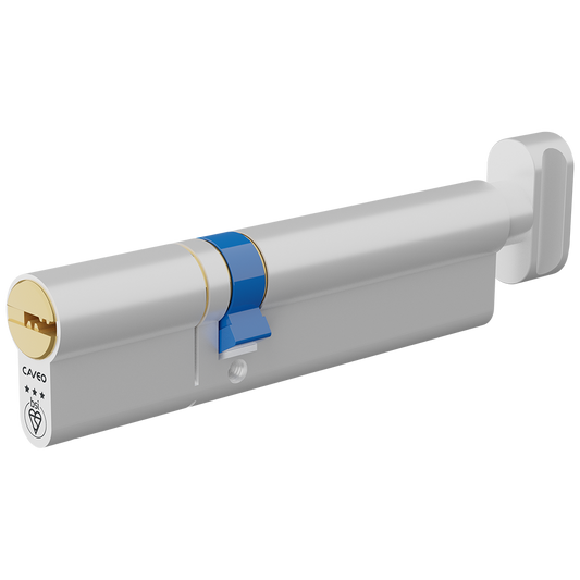 CAVEO TS007 3* Key & Turn Euro Dimple Cylinder - 120mm 45(Ext)/75 (40/10/70T) KD