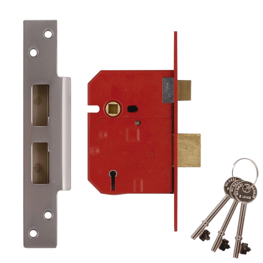 UNION 2234E BS 5 Lever Sashlock - 67mm SC KA Boxed