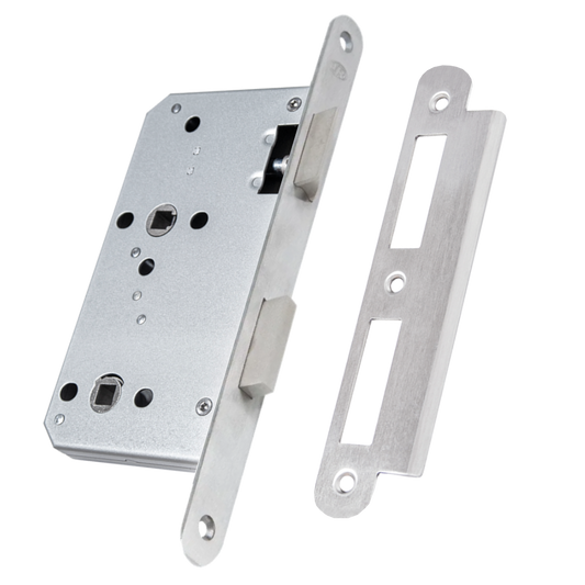 Briton 5430 DIN Standard Mortice Bathroom Lock - 60mm SS Radius Boxed
