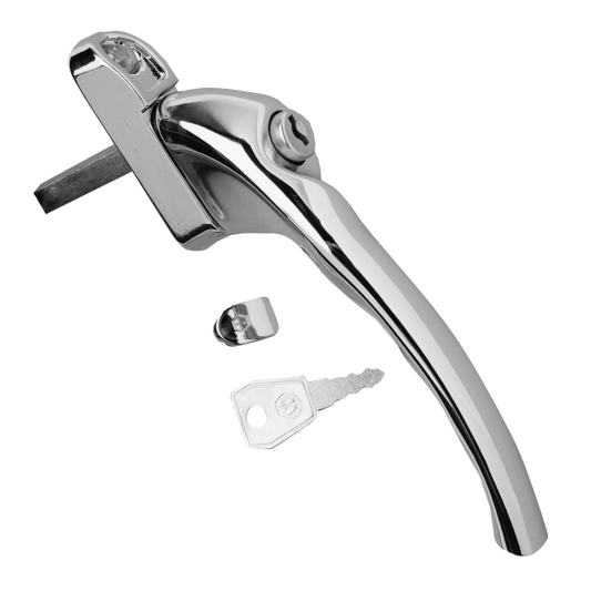 HOPPE UPVC Espag Handle Cranked - LH - Silver