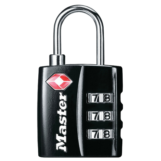 MASTER LOCK 4680 TSA Combination Luggage Padlock - BLK Visi