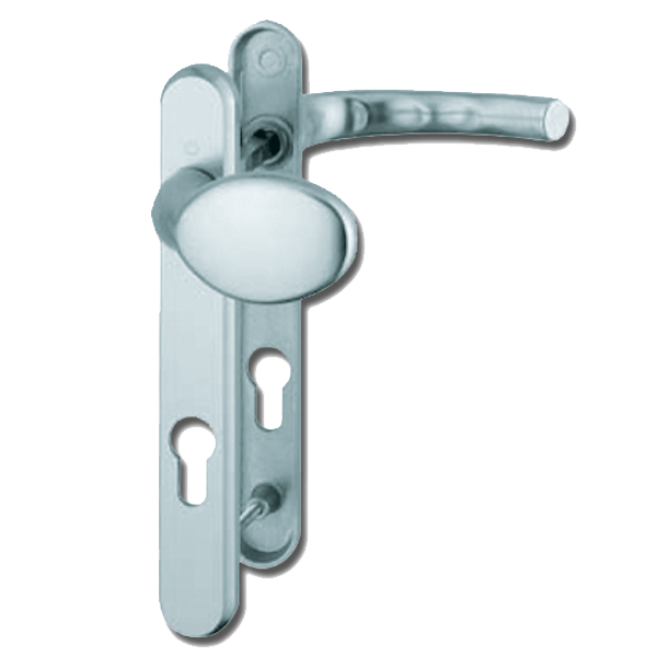 HOPPE Atlanta UPVC Lever / Moveable Pad Door Furniture 77G/3831N/1710 - Silver