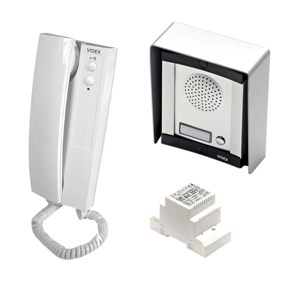 VIDEX 8K1 Audio 1 Way Intercom Kit With 3111 Handset - Surface