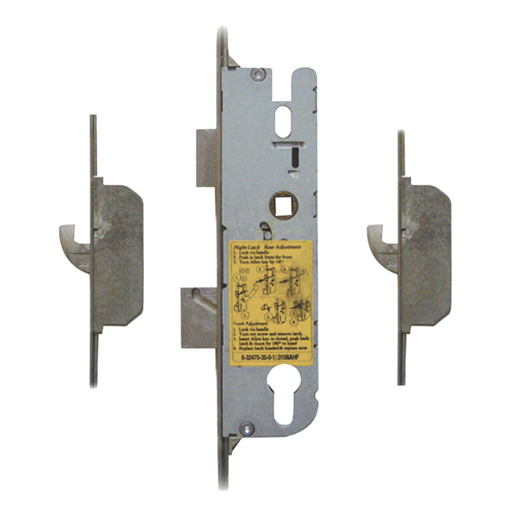 GU Lever Operated Latch & Deadbolt Split Spindle - 2 Hook - 35/92