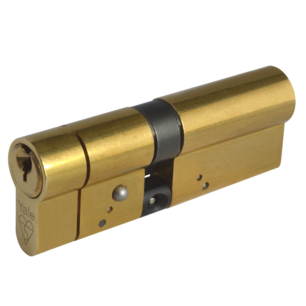 YALE Snap Resistant Euro Double Cylinder - 90mm 40/50 (35/10/45) KD PB