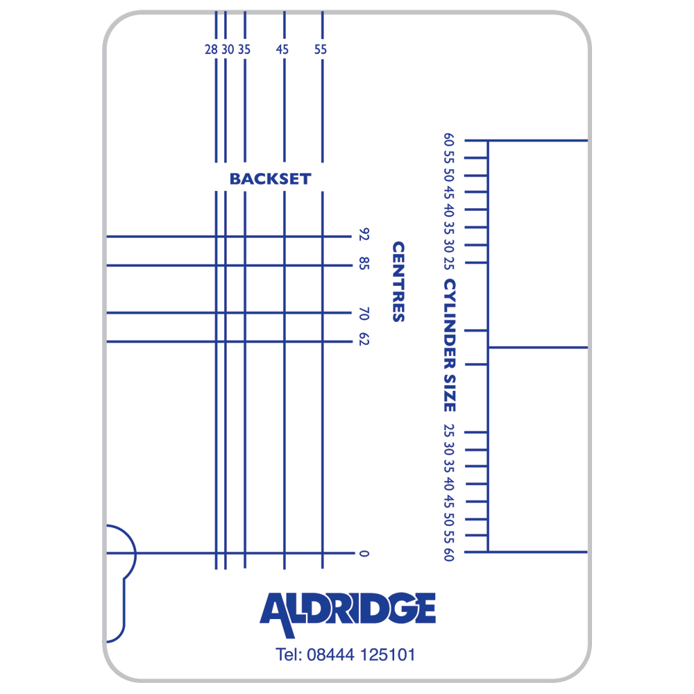 ALDRIDGE Multipoint Lock & Cylinder Gauge - Perspex