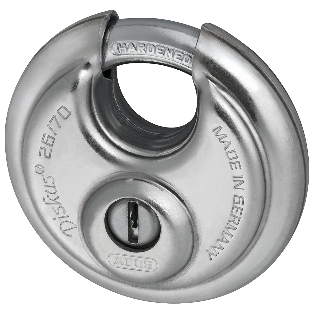 ABUS 26 Series Solid Lock Body Diskus Discus Padlock - 71mm KD 26/70 Visi