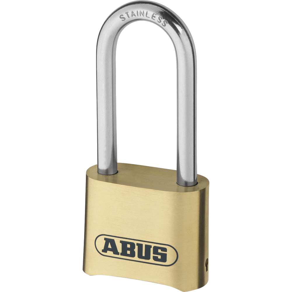 ABUS 180IB Series Brass Combination Long Stainless Steel Shackle Padlock - 53mm 180IB/50HB63 Visi