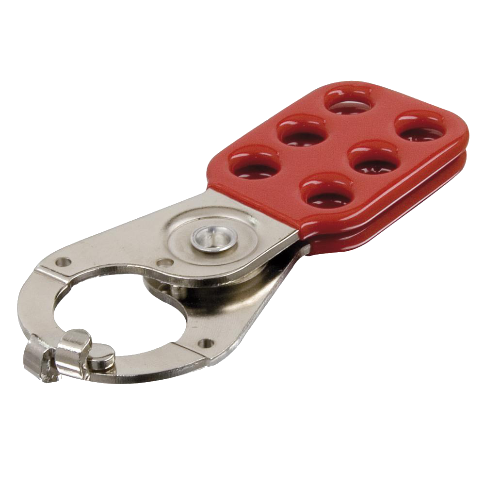 ABUS 800 Series Lock Off Hasp With Safety Clamp - 1 Inch Red 801