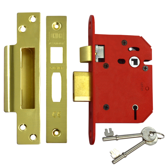 UNION J2205 StrongBOLT 5 Lever Sashlock - 75mm PB KD Visi