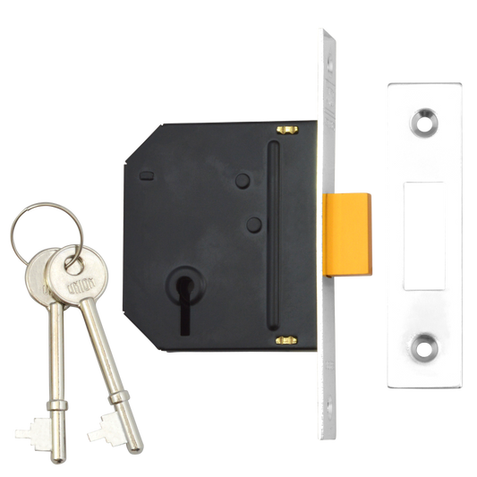 UNION J-ES-DL Essential 3 Lever Deadlock - 64mm CP KD Visi