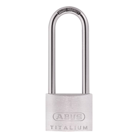 ABUS Titalium 64TI Series Long Shackle Padlock - 40mm KA (6411) 63mm Shackle 64TI/40HB63 Boxed
