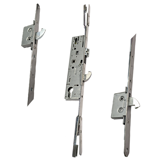 DOORMASTER Professional Lever Operated Latch & Hook - 2 Adjustable Hooks (Timber & Composite) - 35/92 - 16mm Face Plate