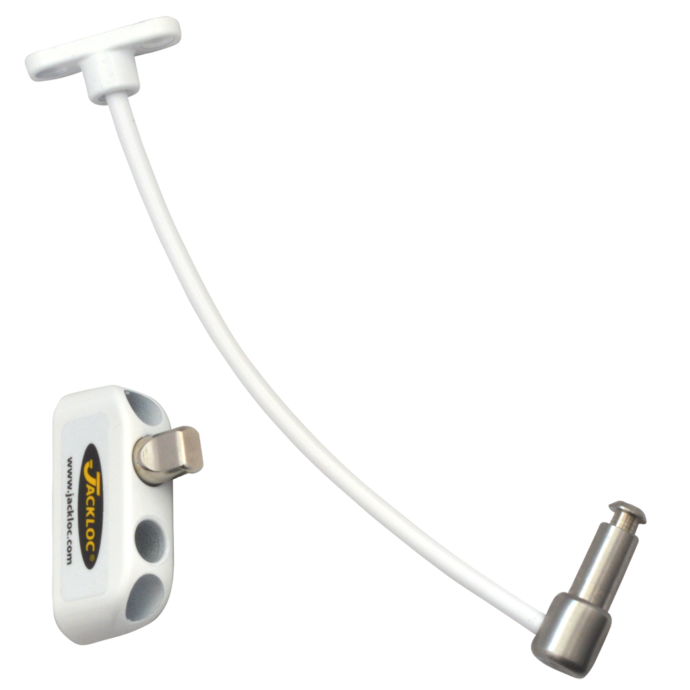 JACKLOC Pro-Twist Push & Turn Cable Window Lock - White