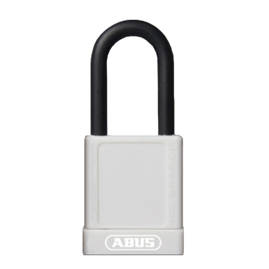 ABUS 74 Series Lock Out Tag Out Coloured Aluminium Padlock - White