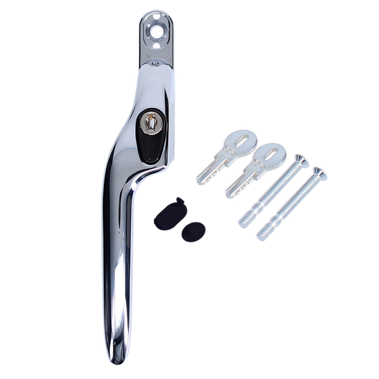 YALE YWHLCK40 Espag Offset Window Handle - LH - Polished Chrome