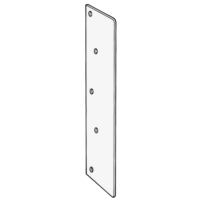 KICKSTOP AT2 Large Anti-Thrust Plate - AT2 No Keyway Satin Silver