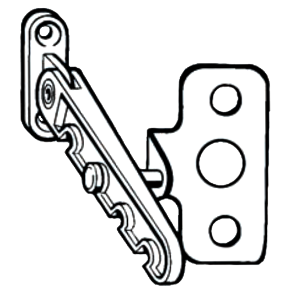 ROTO 5ROT0086 Tilting Window Restrictor & Plate - White