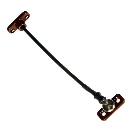 JACKLOC Perma Permanent Swivel/Stud Window Restrictor - Brown