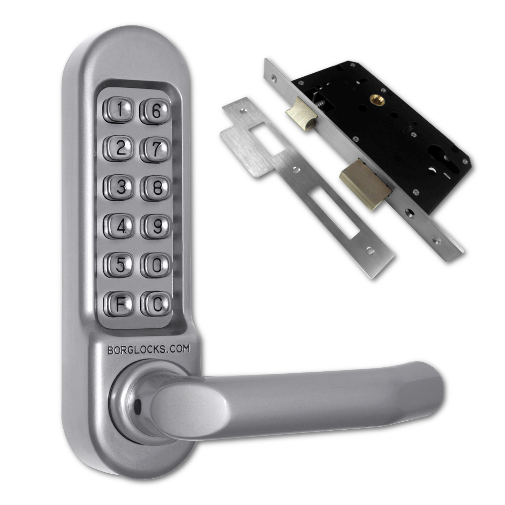 BORG LOCKS BL5003 Digital Lock With Inside Handle And Euro-Profile Lockcase - BL5003SS
