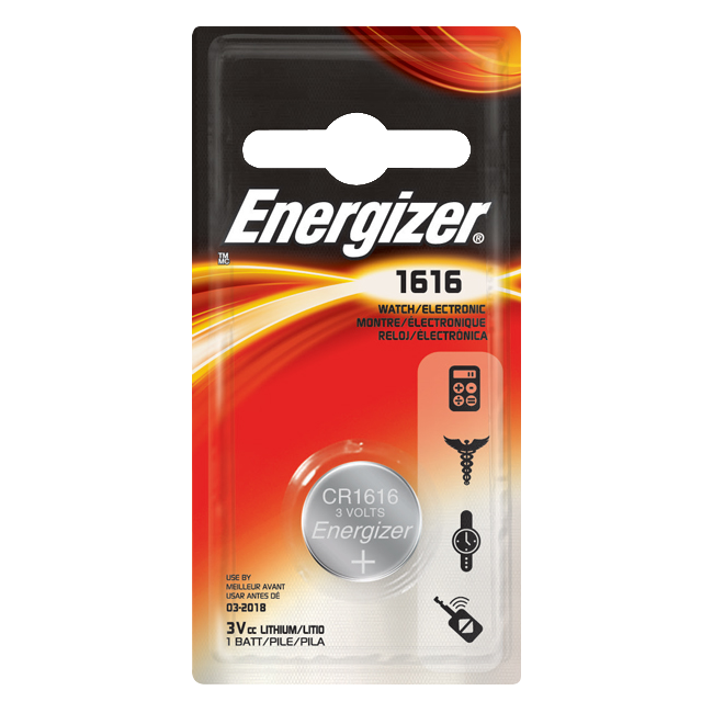 ENERGIZER CR1616 3V Lithium Coin Cell Battery - CR1616