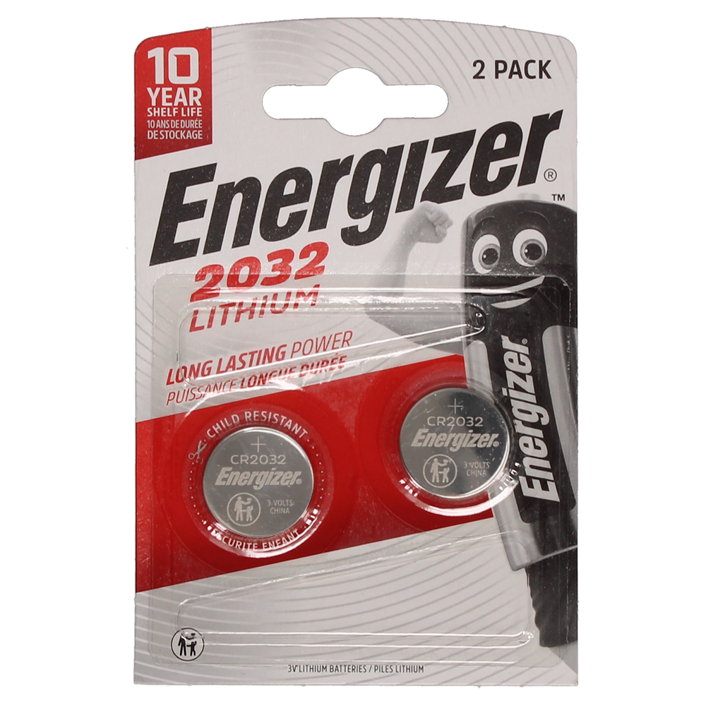 ENERGIZER CR2032 3V Lithium Coin Cell Battery - Twin Pack - CR2032 - Twin Pack